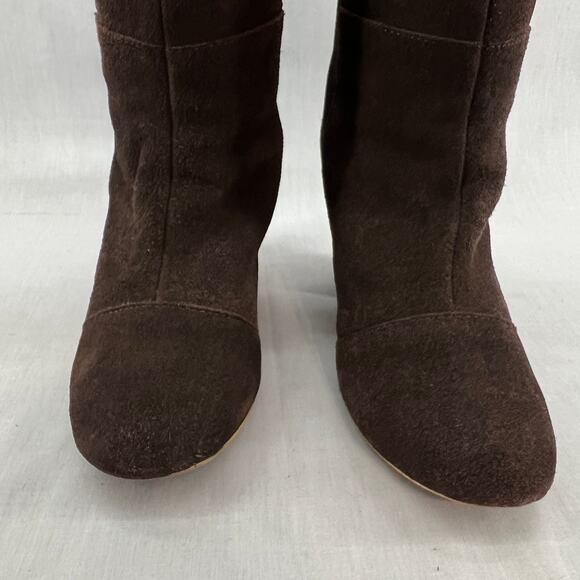 Matisse Knee High-Tall- Suede Leather-Block Heel Boot - Brown- Women size 8 - Picture 5 of 14